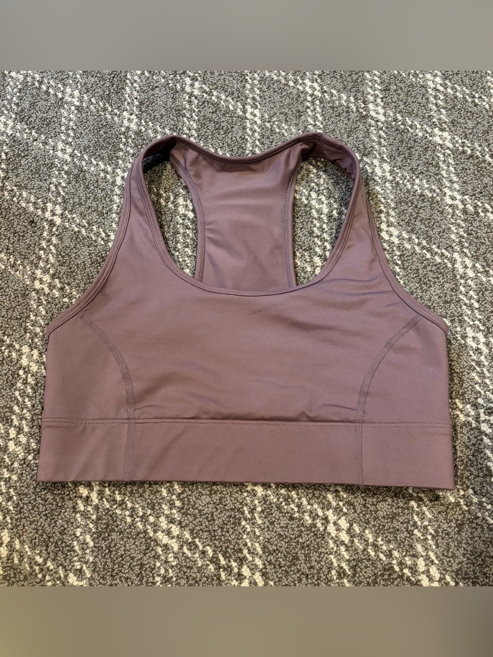 Fabletics Racerback phone pocket Sports Bra Dusty Mauve small
